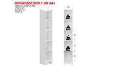 Organizador Multiuso 5 estantes Blanco - comprar online