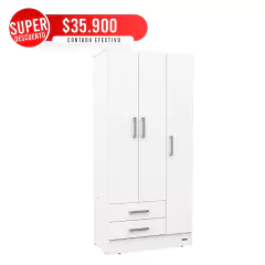 Placard 3 Puertas Blanco