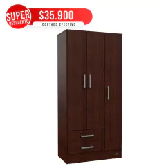 Placard 3 Puertas Wengue