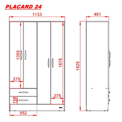 Placard 4 puertas Venecia - tienda online