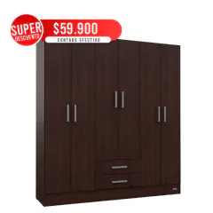Placard 6 Puertas Wengue