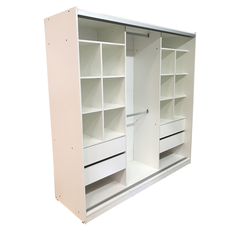 Placard Vestidor Premium Sin Puertas 1.80x1.80 Blanco - tienda online