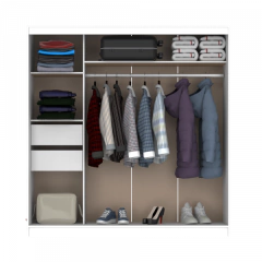 Ropero 174x.181 2 Puertas Corredizas Color Wengue - comprar online