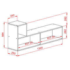 Modulo Rack L Wengue - Amuebla