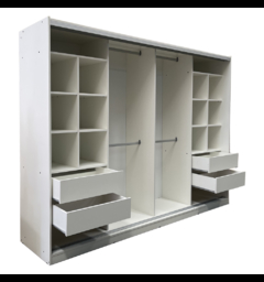 Placard Vestidor Sin Puertas 2.40 x 1.80 Color Blanco
