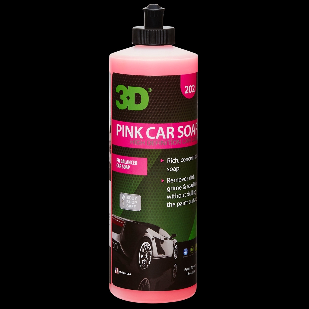 3D PINK CAR SOAP 470ML SHAMPOO CONCENTRADO PH NEUTRO. SIN CERA