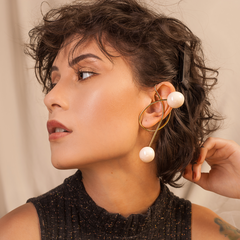 Mira I - ear cuff / brinco de encaixe com cerâmica