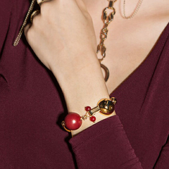 Pulseira Cauliflora Capítulo - Burgundy na internet