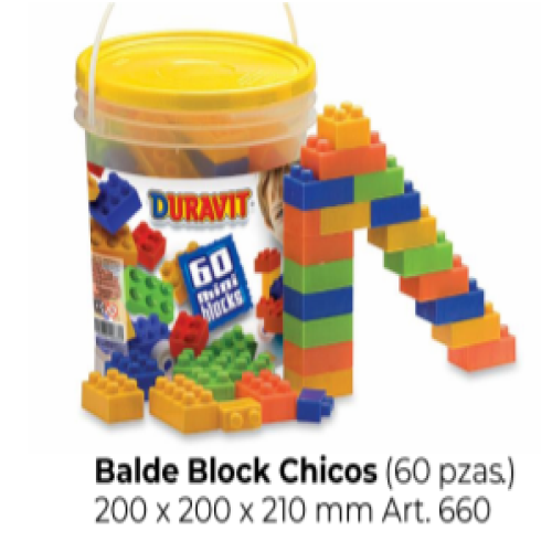 DU660 BALDE BLOCKS CHICOS 60 PIEZAS - BebeCorp