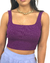Cropped Tricot Modal Roxo