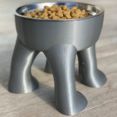 COMEDERO PATITAS PLATA - PETDESIGN
