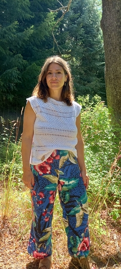 Remera Lirio Calada combinada