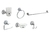 Hydros - Kiss Set de accesorios cromo 6 piezas