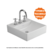 Ferrrum - Lavatorio Tori Cuadra Grande 400 x 425 mm
