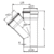 Duratop - Ramal simple a 45º 160 X 160MM - comprar online