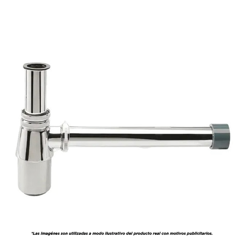 Pack Completo Sifón De Botella Cromado + Grifo Monomando + Válvula De Desagüe - Kit Para Lavabo, Fácil Instalación