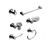 Estalgrif - Set de Accesorios Sun de 7 Piezas Cromo