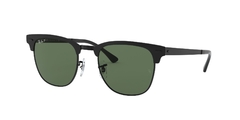 Rayban RB3716 186/58 CLUBMASTER METAL MATTE BLACK ON BLACK POLARIZADO