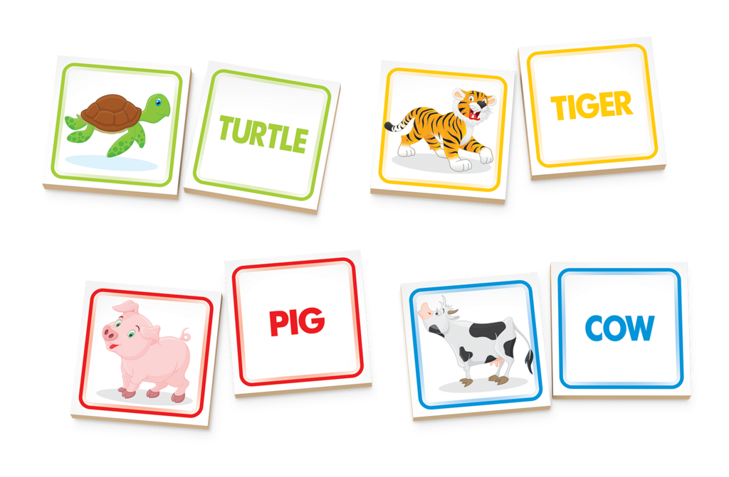 Jogo de Dominós Nomes dos Animais em Inglês Junges - Up Brinquedos