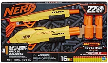 Nerf Alpha Strike Tiger DB-2 12 Dardos E7562 - Hasbro em Promoção