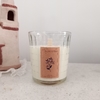 Vela aromática de soja en vaso de vidrio aroma vainilla