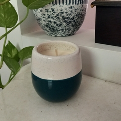 Velas aromáticas en mate de cerámica