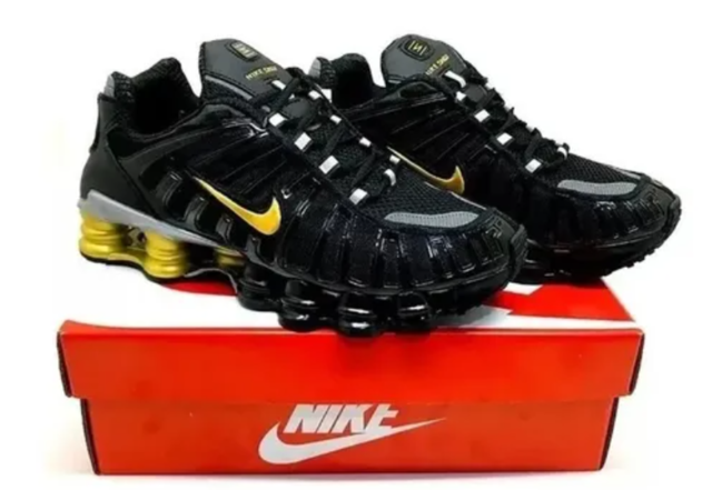 nike 12s molas preto e dourado