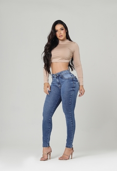 KIT 2 Calça Feminina Jeans Cintura alta modeladora A-9 A-6 - loja online