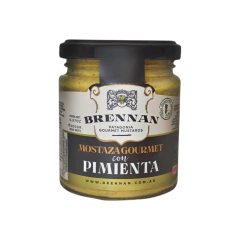 Mostaza gourmet con pimienta x200gr Brennan