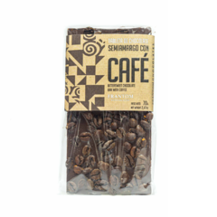 Tableta chocolate semiamargo con café x70gr