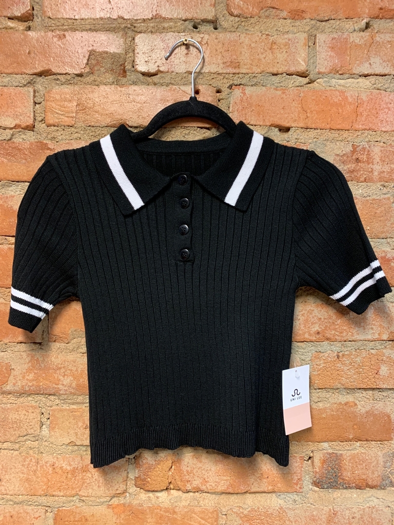 blusa tricot polo