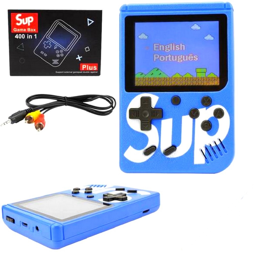 Video Game Portátil SUP Com Controle 2 Jogadores 400 Jogos Mario Pac man  Donken Mini Box Plus - Escorrega o Preço