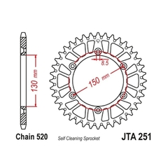 CORONA JT 51D YAMAHA ALUMUNIO - comprar online