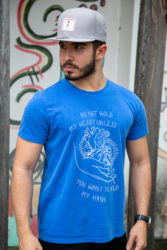 Camisa Azul Masculina Heart LádoCoração