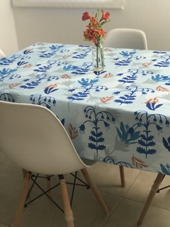 MANTEL SILVESTRE azul - comprar online