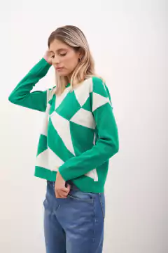Sweater de bremer, estampa geométrica. - tienda online