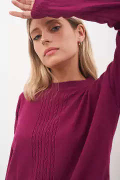 Sweater de bremer , oversize, con guarda de cadena en el centro. - comprar online