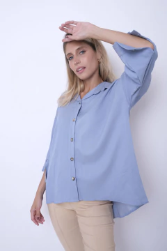 Camisas oversize, tela simil jean. - Proverbio