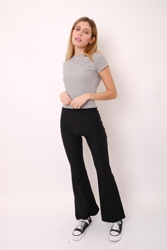 Pantalón oxford, de bengalina, tiro alto. - Proverbio