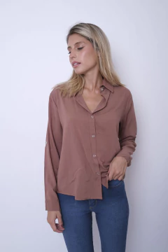 Camisa de fibrana clásica, manga regulable. - Proverbio