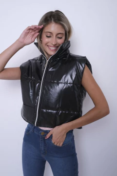 Chaleco puffer corto. metalizados. - tienda online