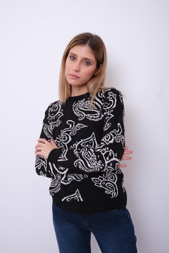 Sweater de angora, con diseño de arabescos. - comprar online