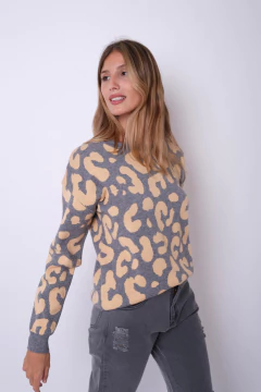 Sweater de bremer, animal print. - Proverbio