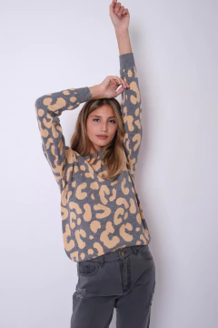 Sweater de bremer, animal print. - tienda online