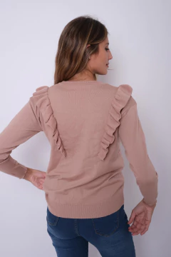 Sweater de bremer,con voladito en diagonal,en frente y espalda - Proverbio