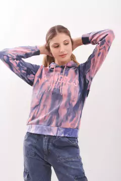 Buzo de friza ,batik , con estampa . - Proverbio