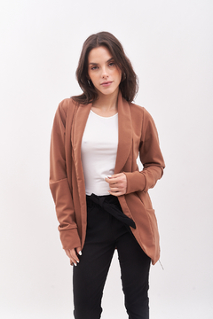 Blazer de crepp, manga larga. - comprar online