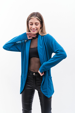 Blazer de crepp, manga larga. - Proverbio