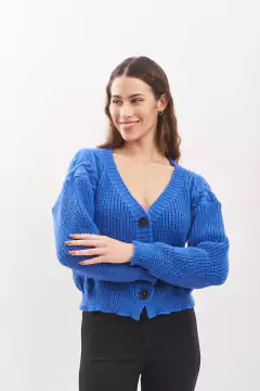 Saco tejido , corto con botones - comprar online