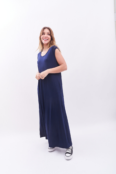 Vestido de modal viscosa, largo, con bolsillos. - comprar online